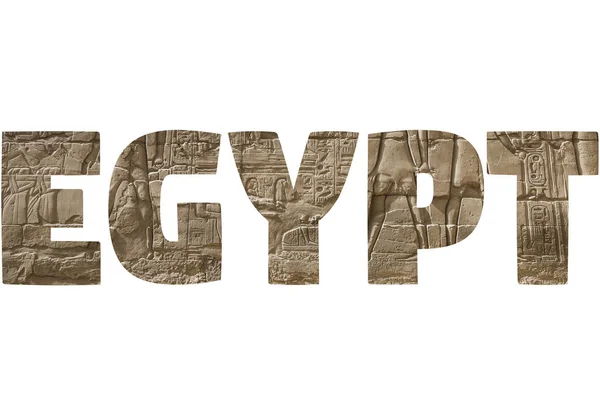 Word EGYPT over symbolic places. — Stock Photo, Image