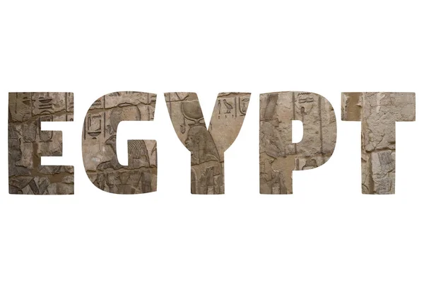 Wort Ägypten über symbolischen Orten. — Stockfoto