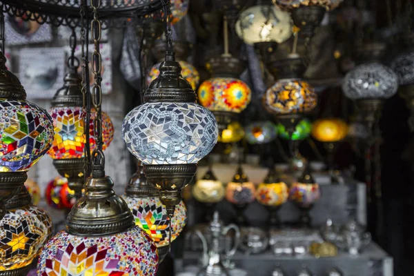 Colorful retro arabian lanterns in Mostar, Bosnia and Herzegovin — Stock Photo, Image