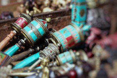 swayambhunath stupa Kathmandu, nepa Nepal dua tekerlekleri