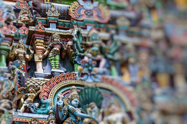 Detalle del Templo Meenakshi en Madurai, India — Foto de Stock