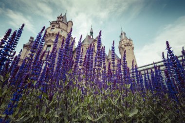 Moszna, Polonya - 04 Haziran 2017: The Moszna Castle bir tarihi olan 