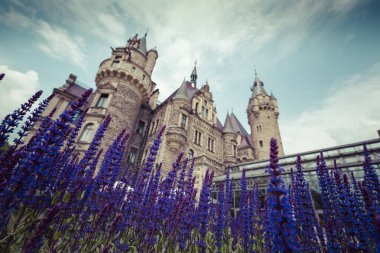 Moszna, Polonya - 04 Haziran 2017: The Moszna Castle bir tarihi olan 