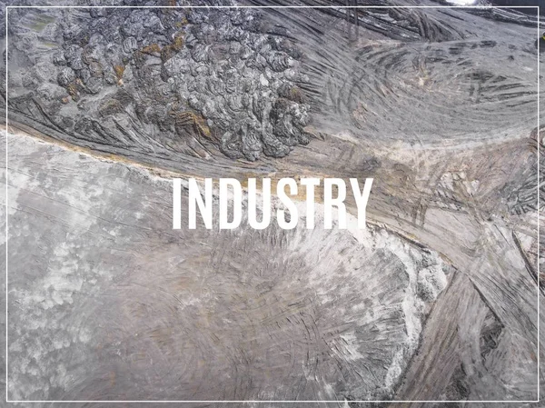 Industry.Sand 鉱山を単語します。上からの眺め. — ストック写真