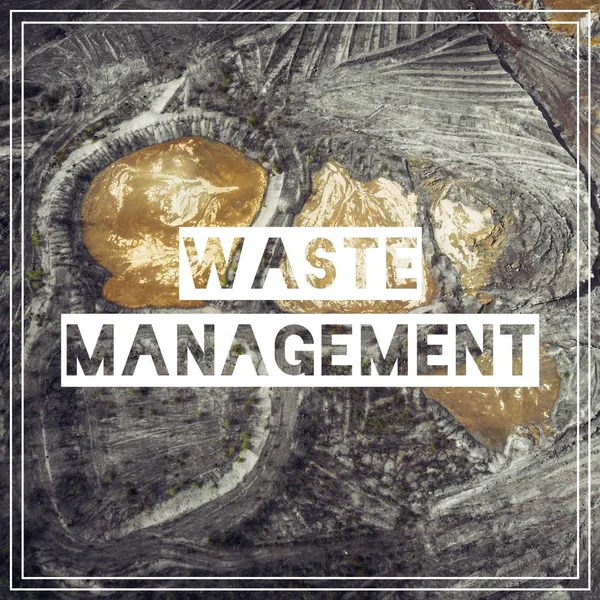 Waste Management. Aerial view over the building materials proces — Stock Photo, Image