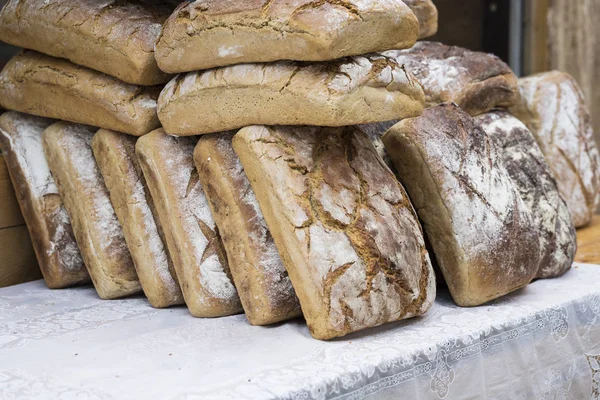 Traditional bread in polish food market in Gdansk, Poland. — Stock Photo, Image