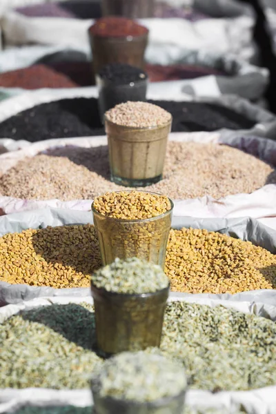 India spices at the local market at Delhi. — Stock Photo, Image