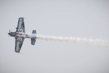 Radom, Polonya - 26 Ağustos 2017: Lehçe akrobasi pilot Artur 