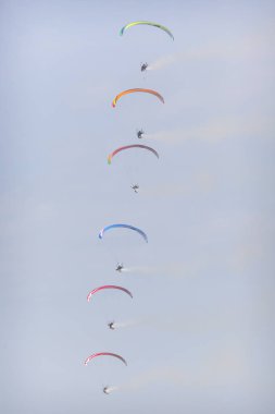 Radom, Polonya - 26 Ağustos 2017: akrobasi uçan Dragons gr