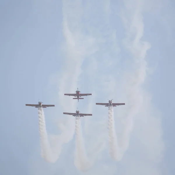 RADOM, POLOGNE - 26 AOÛT 2017 : Formation de groupes de voltige aérienne "Zela — Photo