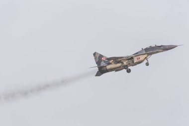 Radom, Polonya - 26 Ağustos: Polonya Hava Kuvvetleri, Mig 29 Fulcrum ve 