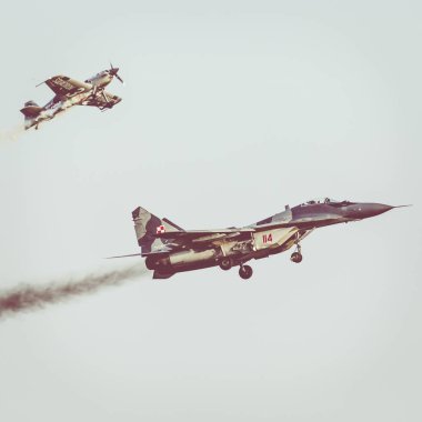 Radom, Polonya - 26 Ağustos: Polonya Hava Kuvvetleri, Mig 29 Fulcrum ve 