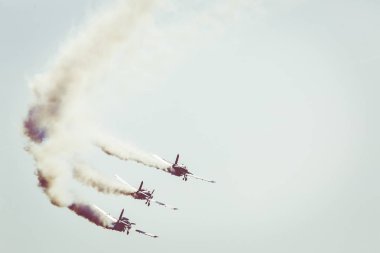 Radom, Polonya - 26 Ağustos 2017: Air Show sırasında akrobasi ekibi 