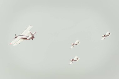 Radom, Polonya - 26 Ağustos 2017: Air Show sırasında akrobasi ekibi 