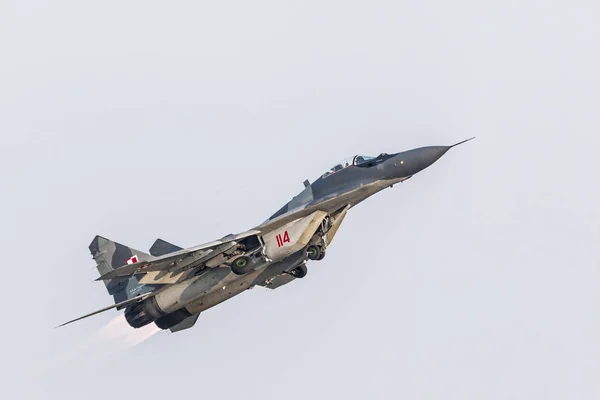 RADOM, POLAND - AUGUST 26: Polish Air Force, Mig 29 Fulcrum and — Stock Photo, Image