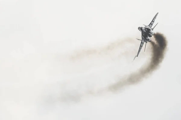 Radom, Polen - 26 augusti 2017: Polska Mig-29 jaktplan display — Stockfoto