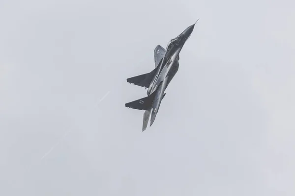 RADOM, POLAND - AUGUST 26, 2017 : Polish MIG-29 Fighter display – stockfoto