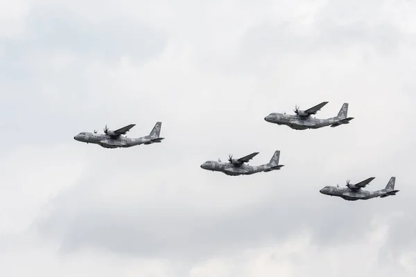 RADOM, POLONIA - 26 AGOSTO 2017: Aeronautica militare polacca CASA C-295M d — Foto Stock