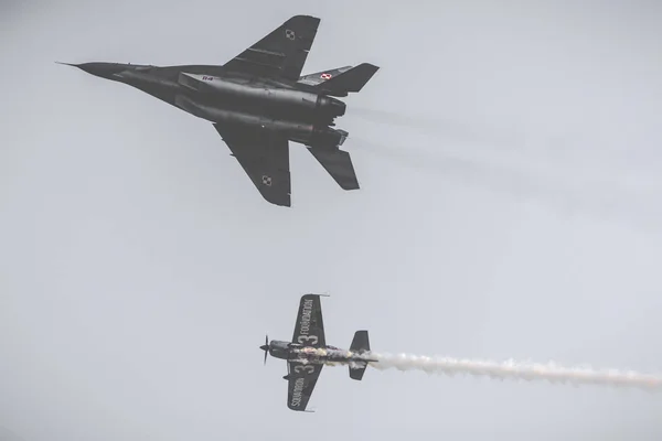 Радом, Польща - 26 серпня: Польська ВПС, Mig 29 опори і — стокове фото