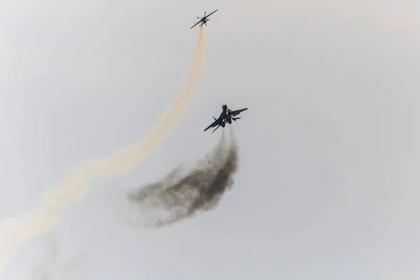 Radom, Lengyelország - augusztus 26: Lengyel Légierő, Mig-29 Fulcrum és — Stock Fotó