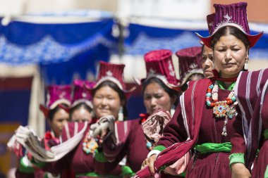Leh, Hindistan - 20 Eylül 2017: Ladakhi tanımlanamayan sanatçıları 
