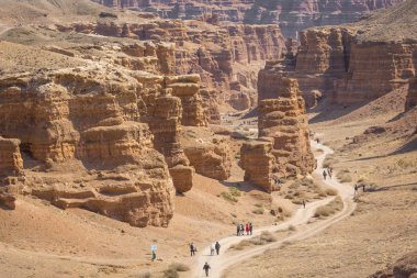 Çarın Kanyonu Almatı bölgesinde Kazakhstan.Beautiful dağ 