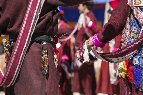 Leh, Sverige - 20 September 2017: Oidentifierade konstnärer i ladakhiska — Stockfoto