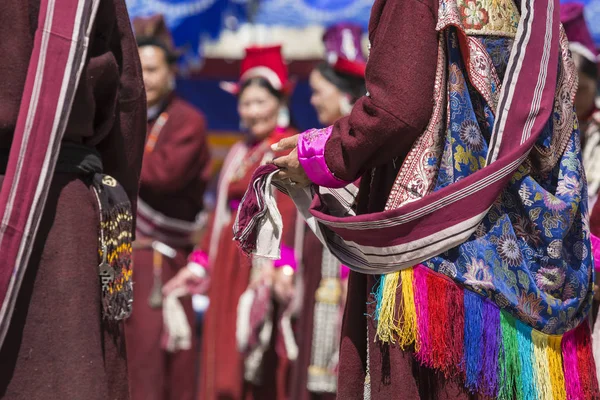 Leh, Hindistan - 20 Eylül 2017: Ladakhi tanımlanamayan sanatçıları