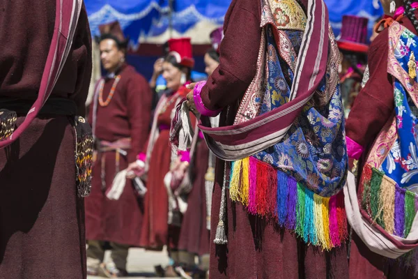 Leh, Hindistan - 20 Eylül 2017: Ladakhi tanımlanamayan sanatçıları