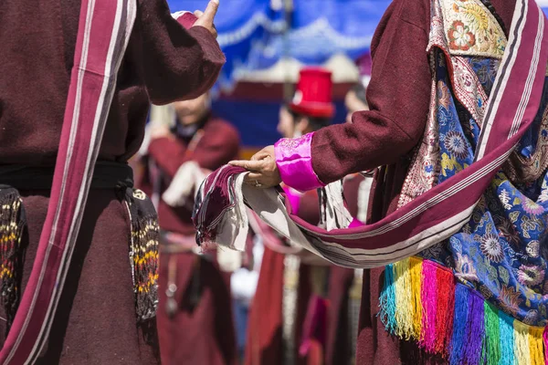 Leh, Hindistan - 20 Eylül 2017: Ladakhi tanımlanamayan sanatçıları