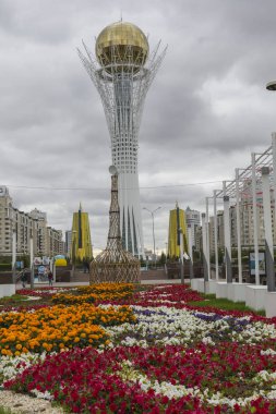 Astana, Kazakistan - 13 Eylül 2017: Bayterek Kulesi 