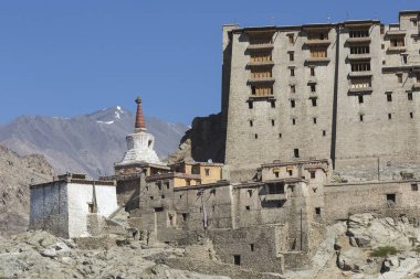 Leh şehir ve dağ, Leh Ladakh, Hindistan