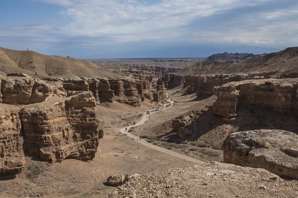 Charyn Canyon en de vallei van kastelen, nationaal park, KAZAKST — Stockfoto