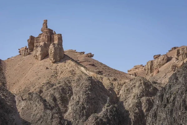 Charyn Canyon, és a völgyi kastélyok, nemzeti park, Kazahsztán — Stock Fotó