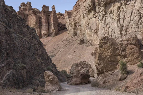 Charyn Canyon y el Valle de los Castillos, Parque Nacional, Kazakhst —  Fotos de Stock