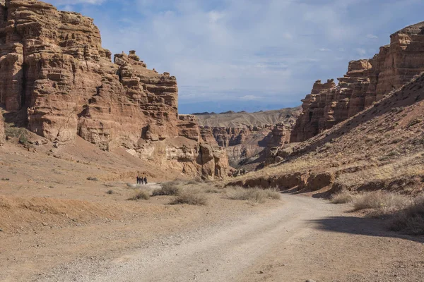 Charyn Canyon en de vallei van kastelen, nationaal park, KAZAKST — Stockfoto