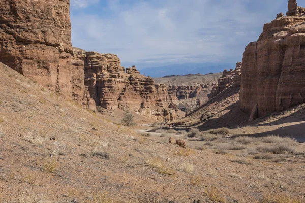 Charyn Canyon en de vallei van kastelen, nationaal park, KAZAKST — Stockfoto