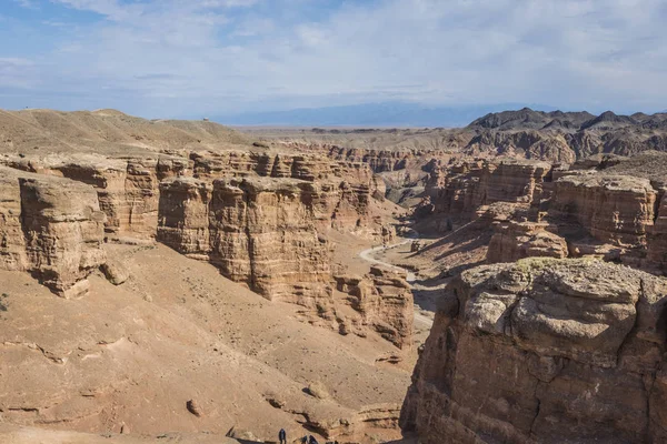 Charyn Canyon e o Vale dos Castelos, Parque Nacional, Cazaquistão — Fotografia de Stock