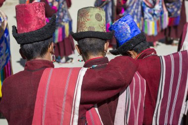 Leh, Hindistan - 20 Eylül 2017: Ladakhi tanımlanamayan sanatçıları