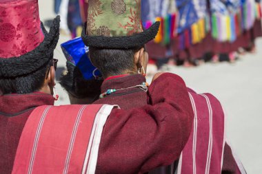 Leh, Hindistan - 20 Eylül 2017: Ladakhi tanımlanamayan sanatçıları