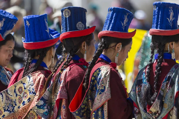 Leh, Hindistan - 20 Eylül 2017: Ladakhi tanımlanamayan sanatçıları