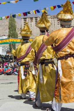 Leh, Hindistan - 20 Eylül 2017: Ladakhi tanımlanamayan sanatçıları