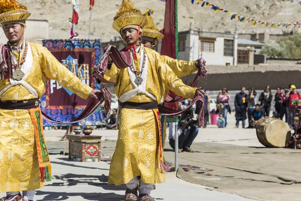 Leh, Hindistan - 20 Eylül 2017: Ladakhi tanımlanamayan sanatçıları
