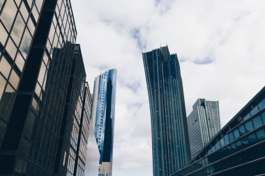 Astana, Kazakistan - 13 Eylül 2017: Modern binalar - yüzde