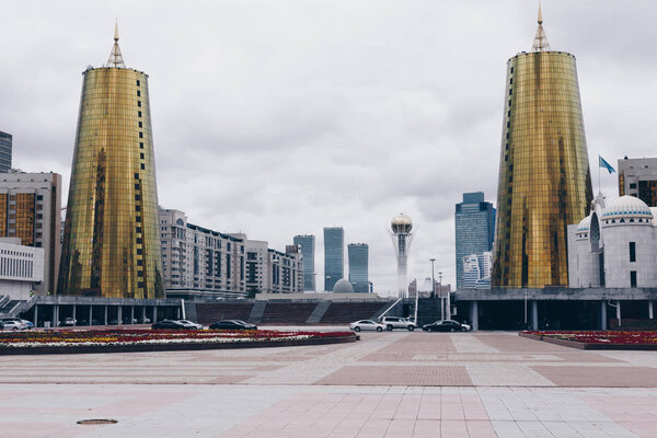 ASTANA, KAZAKHSTAN - SEPTEMBER 13, 2017: Modern buildings - cent