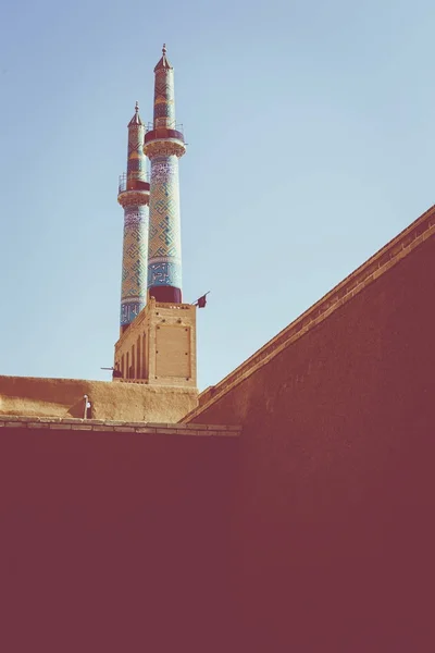 오래 된 야 즈 드의 도시, 이란 및 Masjed-i Jame 보기 ' 모스크 - — 스톡 사진