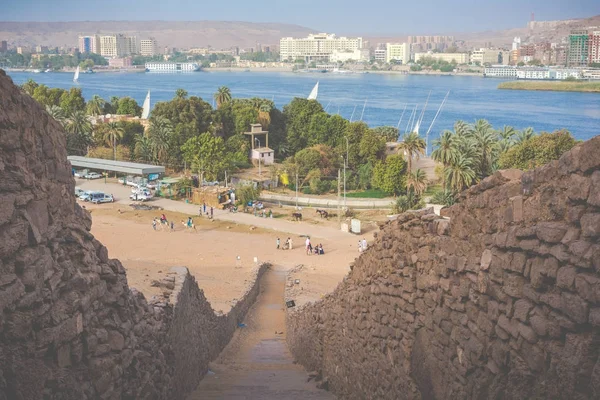 Życie na Nilu. Asuan, Egipt. — Zdjęcie stockowe
