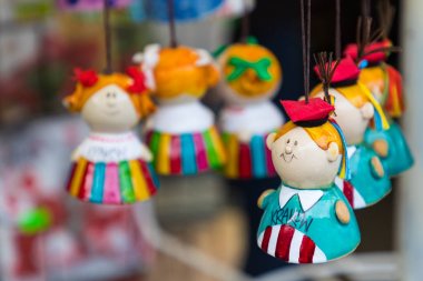 Krakov, Polonya için yerel geleneksel pazarda sanatsal Hediyelik eşya.