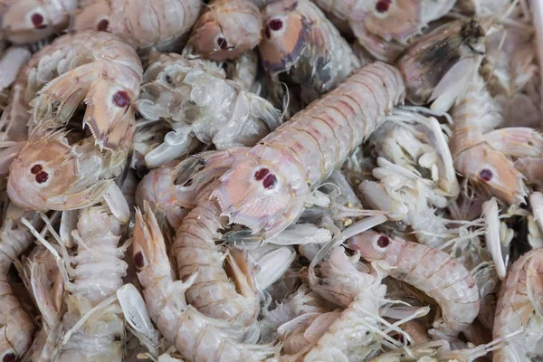 Mariscos en el mercado de pescado tradicional en Palermo, Italia . —  Fotos de Stock