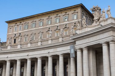 Papa'nın pencere Saint Peter's Meydanı'Vatikan, Roma, İtalya